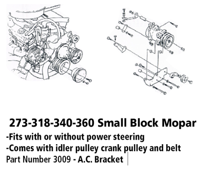 273-318-340-360 Small Block Mopar Bracket