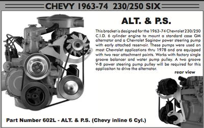 Chevy 1963-74 230-250 SIX Cylinder Engine