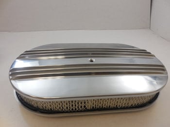 15″ x 2″ Dual Finned Polished Aluminum Air Filter Set