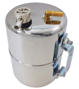 Chrome steel vacuum system reservoir tank