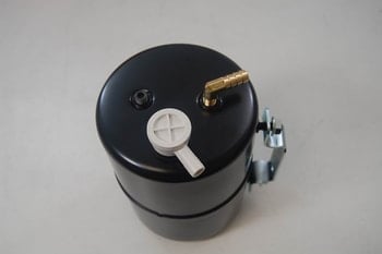 Black steel vacuum system reservoir tank