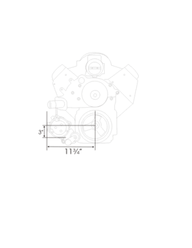 AC Compressor Mount 144R GM LS Series Corvette Low Mount