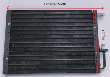 Ford Mustang/Chevy Nova Size Horizontal Parallel Flow Condenser