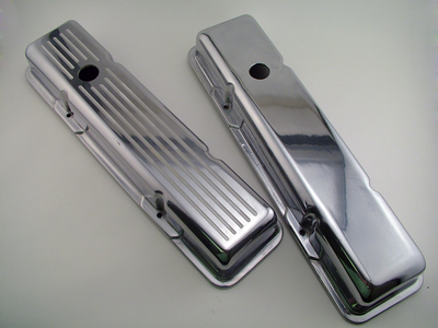 SBC Short Plain Valve Covers WITH HOLES