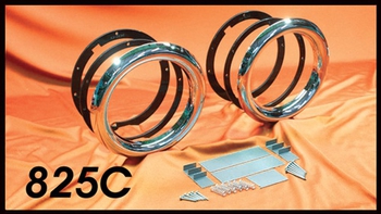 Frenched Headlamp Kit, 8-1/4in, 1930's Cars, Use with 7in Sealed Beam Headlamps, Sold as a Kit