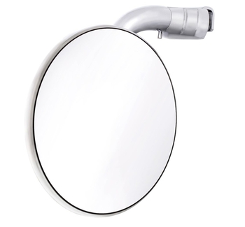Peep Side View Mirror Chrome Curved Arm 4 inch DOOR EDGE CLAMP ON