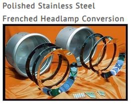 Frenched Headlamp Kit, 40's-50's Vehicles, For Use with 7in Headlight, Weld In, Sold as a Kit