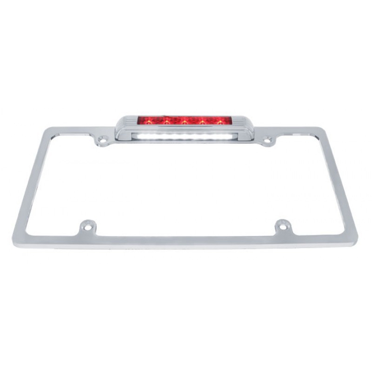 License Plate Frame w/ LED Third Brake Light Deco art
