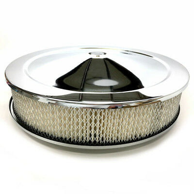 14" Round Chrome Muscle Car Style Air Cleaner