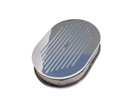 12" Oval Polished Ball Milled 11-Line Air Cleaner