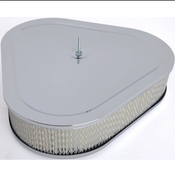 14" Triangle Style Chrome Steel Air Cleaner
