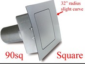 90 Series Square Quarter Panel Fuel Door