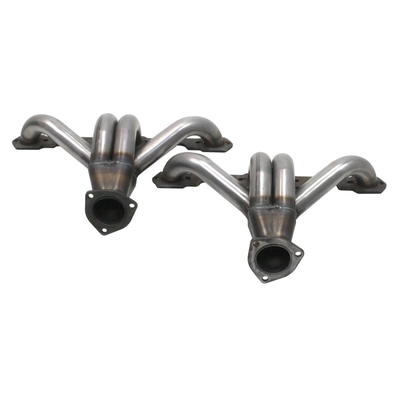 PATRIOT EXHAUST H8027 STRAIGHT PLUG BLOCK HUGGER HEADER UNIVERSAL SBC-RAW STEEL