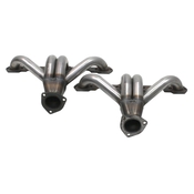 PATRIOT EXHAUST H8027 STRAIGHT PLUG BLOCK HUGGER HEADER UNIVERSAL SBC-RAW STEEL
