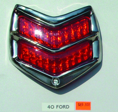 1940 Ford LED Tail Light with Stainless Bezel