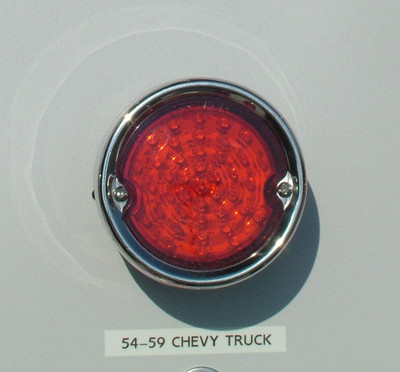 OUT OF STOCK 1955-59 Chevy Truck LED Tail Lights with Stainless Bezel