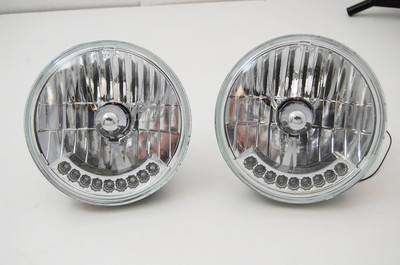 7" Headlights with AMBER LED turn signals
