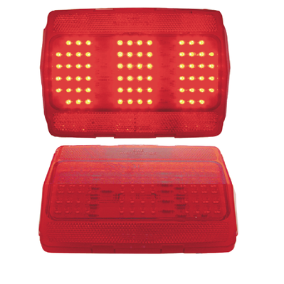 64- 1/2 - 66 Mustang LED Tail Lights w/ Stainless Trim