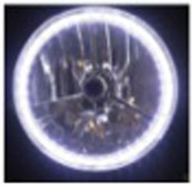 7" LED halo ring H4 Halogen Light Headlights