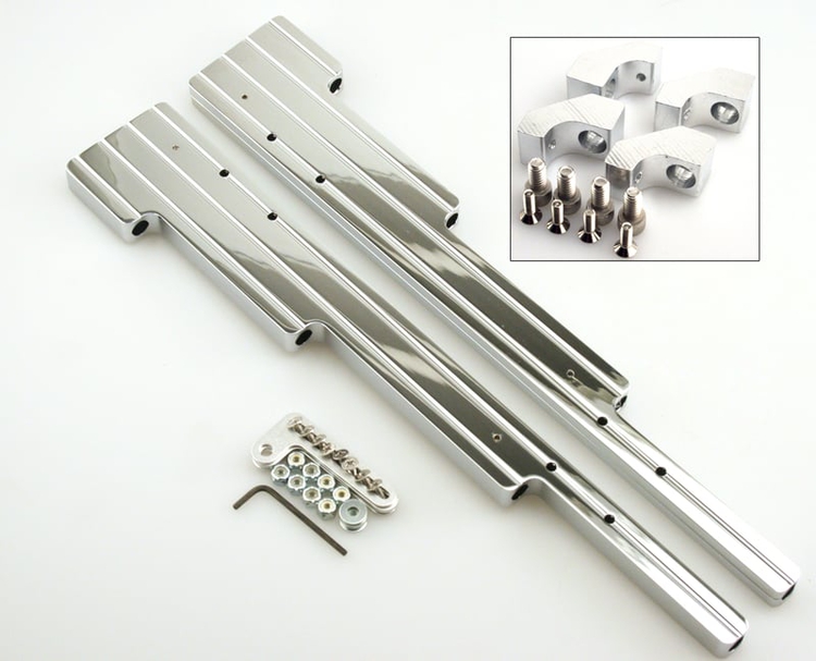 Proform Chrome Spark Plug Wire Separators – Tall 2-Wire Holders With Grommets 66101