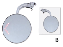 Peep Mirrors with LED Turn Signal