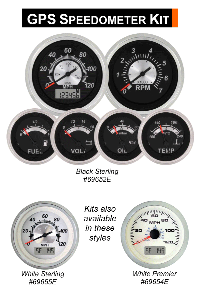 6 Gauge GPS Speedometer Kit