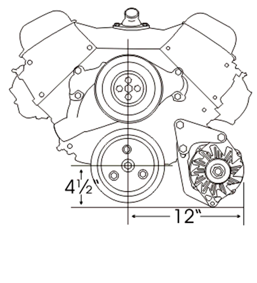thumbnail image 2 of The Parts Place Inc. Lower Alternator Bracket For 1964-68 Chevy Small Block – EN4811C 2 of 4