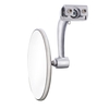 Peep Side View Mirror Chrome Curved Arm 4 inch DOOR EDGE CLAMP ON