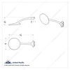 4" Round Classic Style Door Edge Mirror