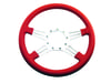 SRP500- 4 Spoke Synthetic Leather Wrapped Wheels with Horn button & Adapter