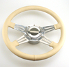 14" 4-Spoke Leather Wrapped Steering Wheel