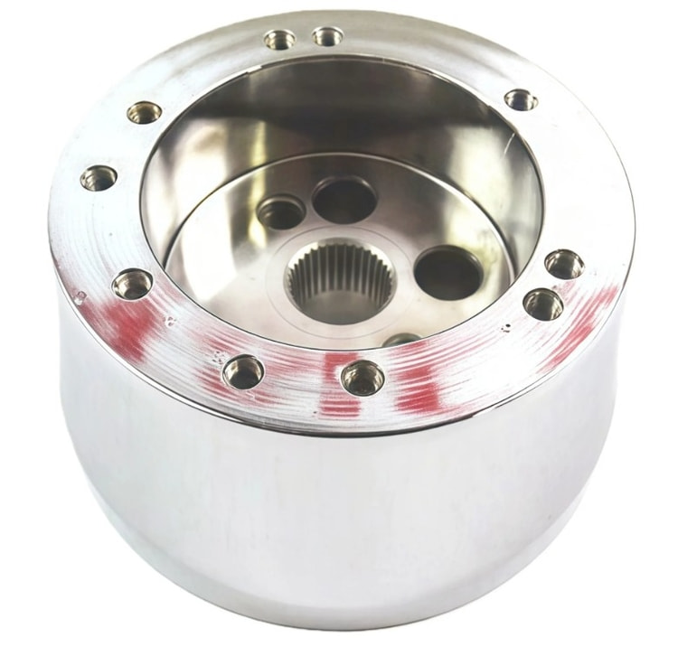 Chrome Steering Wheel Adapter 5 & 6 Holes