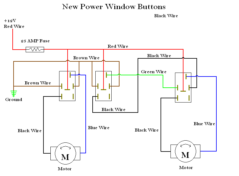 Power Window Switch Wiring Diagram Universal Power Window Wiring Diagram - Wiring Diagram and Schematics