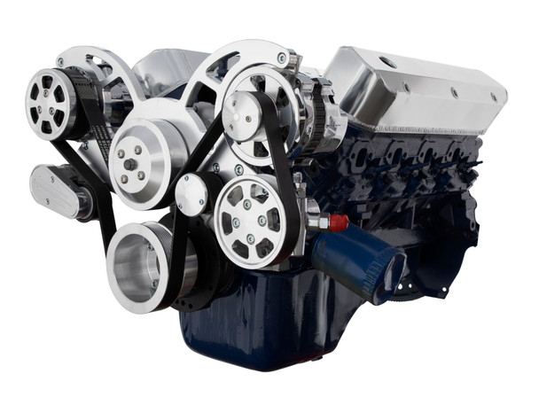 86-93 Ford 5.0L & 5.8L All Inclusive Wraptor Serpentine System - Polished Finishes