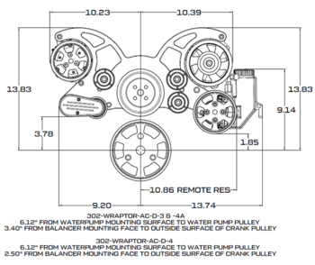 Ford 289, 302 & 351W All Inclusive Wraptor Serpentine System - Stealth Black