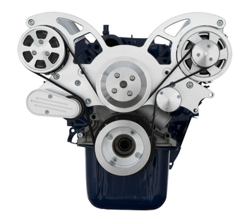 86-93 Ford 5.0L & 5.8L All Inclusive Wraptor Serpentine System - Polished Finishes