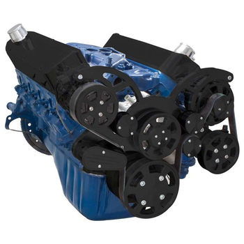 Ford 289, 302 & 351W All Inclusive Wraptor Serpentine System - Stealth Black