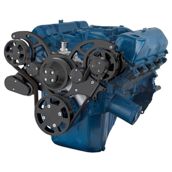 Ford 351C, 351M & 400 All Inclusive Wraptor Serpentine System - Stealth Black