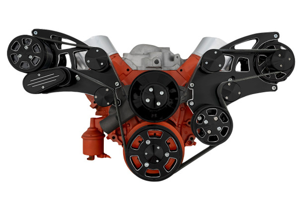 Black Diamond Big Block Chevy Gen VI All Inclusive Wide Mount Wraptor Serpentine System