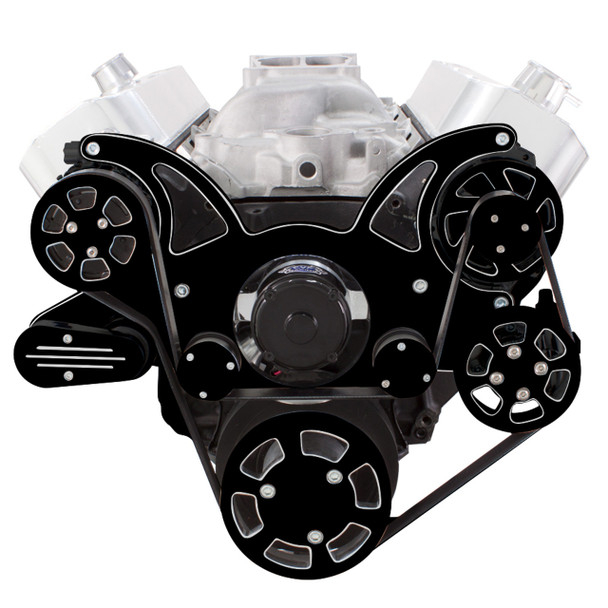 Black Diamond Big Block Chevy Gen VI All Inclusive Wraptor Serpentine System - Electric Water Pump