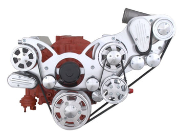 Small Block Chevy All Inclusive Wraptor Serpentine w/ EWP Compatible w/ Procharger&reg; - Polished Finishes