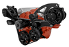 Black Diamond Small Block Chevy All Inclusive Wide Mount Wraptor Serpentine System - Electric Water Pump