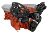 Black Diamond Small Block Chevy All Inclusive Wide Mount Wraptor Serpentine System - Electric Water Pump