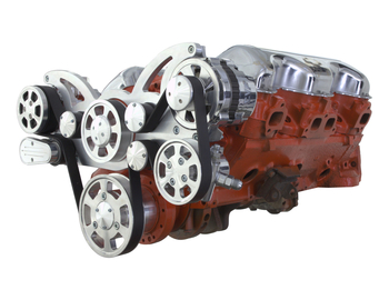 Chevy 348 & 409 All Inclusive Wraptor Serpentine System - Polished Finishes