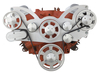 Chevy 348 & 409 All Inclusive Wraptor Serpentine System - Polished Finishes