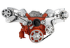 Polished Finish Big Block Chevy Gen VI All Inclusive Wide Mount Wraptor Serpentine System - Electric Water Pump