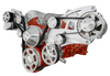 Polished Finishes Big Block Chevy Gen VI All Inclusive Wide Mount Wraptor Serpentine System
