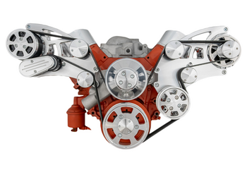 Polished Finishes Big Block Chevy Gen VI All Inclusive Wide Mount Wraptor Serpentine System