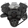 Stealth Black Big Block Chevy Gen VI All Inclusive Wraptor Serpentine System - Electric Water Pump