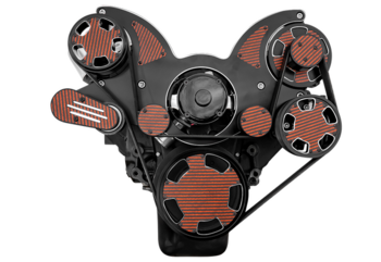 Big Block Chevy All Inclusive Wraptor Serpentine System for EWP - Carbon Fiber - Black Diamond